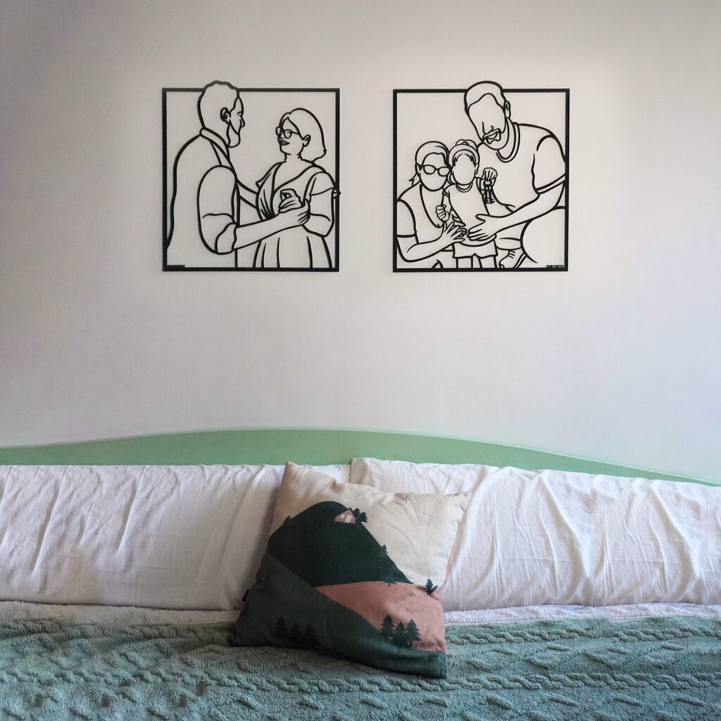 Pareja de murales decorativos (tamaño M)